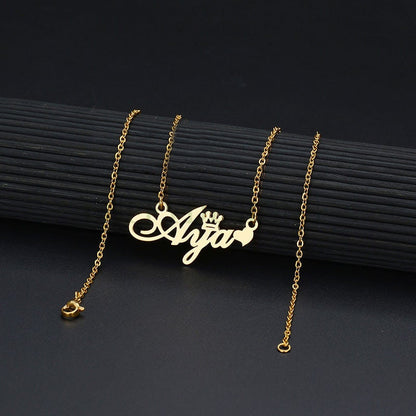 Personalized Name Jewelry, Custom Name Necklace, Custom Word Gifts, Gold Name Necklace, Rose Gold Name Necklace, Monogram Necklace