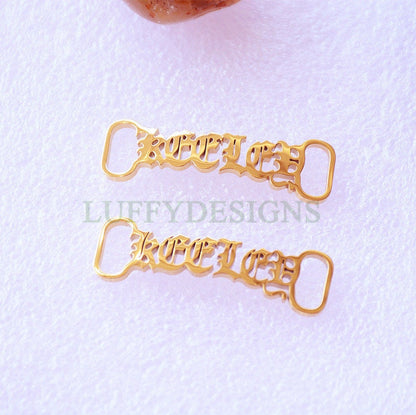 Customized Name Shoelace Buckle,Personalized Shoe Clips Shoe Buckles,Monogram Brand Shoe Jewelry Shoelace Charm,Couple Shoe Accessories