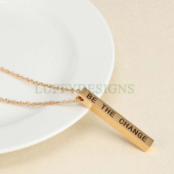 Personalized Bar Necklace