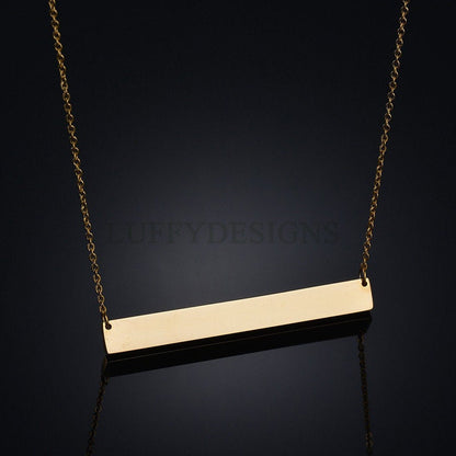 Personalize Bar Necklace,Custom Name Necklace,Gold Necklace,Gold Jewelry,Engraved Necklace,Bridesmaid Gift,Friendship Necklace,Chrismas Gift