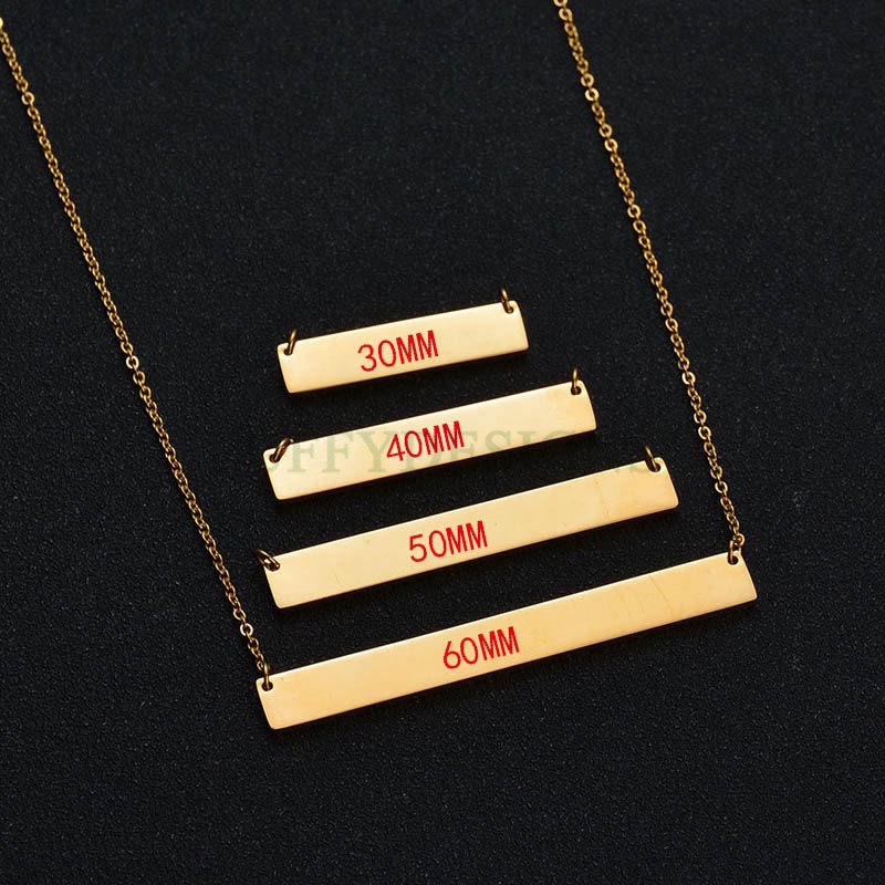 Personalize Bar Necklace,Custom Name Necklace,Gold Necklace,Gold Jewelry,Engraved Necklace,Bridesmaid Gift,Friendship Necklace,Chrismas Gift