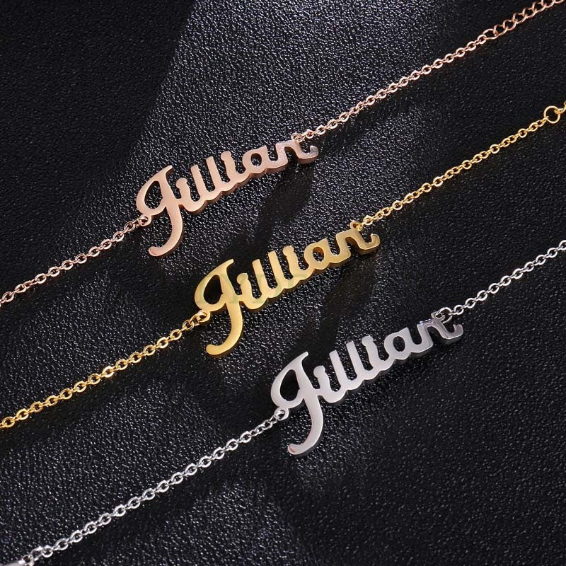 Personalized Name Jewelry, Custom Name Bracelet, Custom Word Gifts, Gold Name Bracelet, Monogram Bracelet, Memorial Jewelry, Bridal Gift