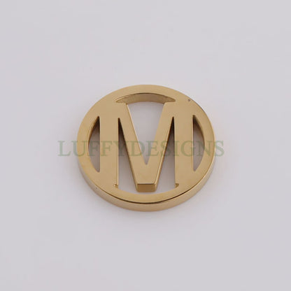 A-Z Uppercase Letter Charm, Alphabet Charm, Gold Letter Pendant, 26 Letters Initial Charms, 18K Gold Plated Stainless Steel, Mirror Polished