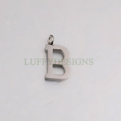 Uppercase Letter Charm, Alphabet Charm, Gold Letter Pendant, 26 Letters Initial Charms, Gold Plated Stainless Steel,Mirror Polished Letter