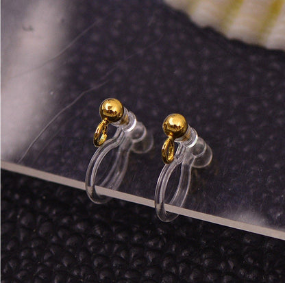 20pcs Invisible clip on earring converter, resin earring clip, no pierced dangle earrings clip findings, hypoallergenic clip earrings