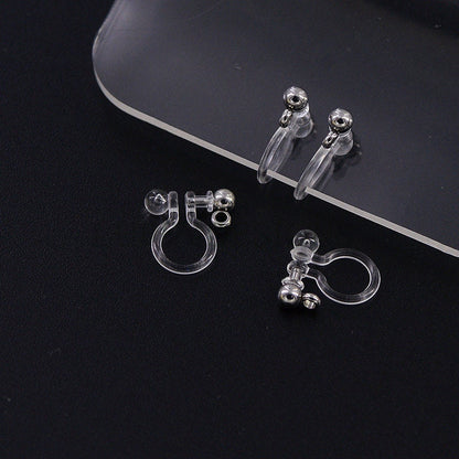 20pcs Invisible clip on earring converter, resin earring clip, no pierced dangle earrings clip findings, hypoallergenic clip earrings