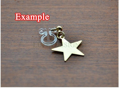 20pcs Invisible clip on earring converter, resin earring clip, no pierced dangle earrings clip findings, hypoallergenic clip earrings