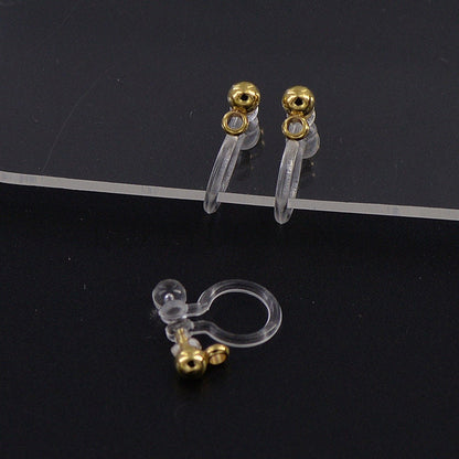 20pcs Invisible clip on earring converter, resin earring clip, no pierced dangle earrings clip findings, hypoallergenic clip earrings