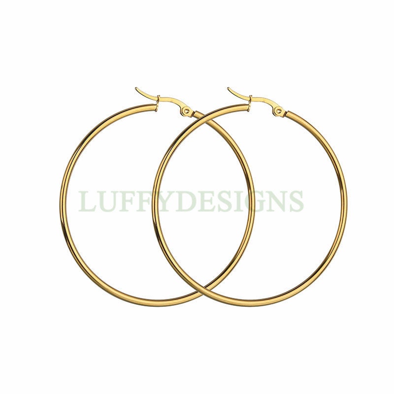 20pcs Open Clip Hoop Earrings, Clicker Ring Hoops, Earring Findings, Round Circle Ring Hoop, Big Large Ring Ear Studs Pierced Jewelry