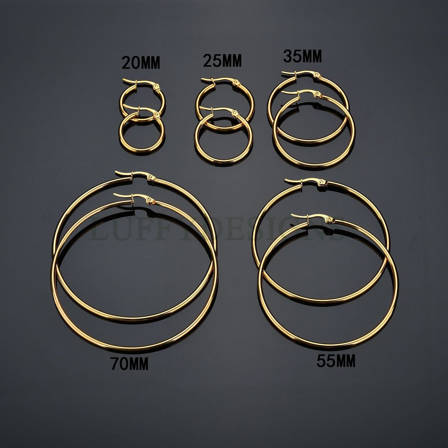 20pcs Open Clip Hoop Earrings, Clicker Ring Hoops, Earring Findings, Round Circle Ring Hoop, Big Large Ring Ear Studs Pierced Jewelry