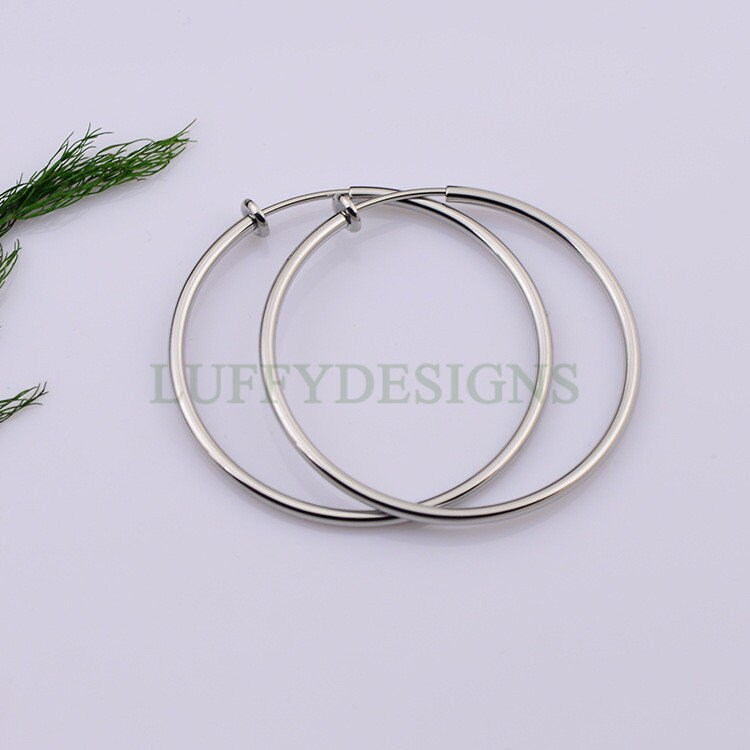 20pcs Clip On Fake Large Earrings, Ear Hoops, Gold /Rose Gold Earrings Stud 18-60mm Diameter - No Piercing Required