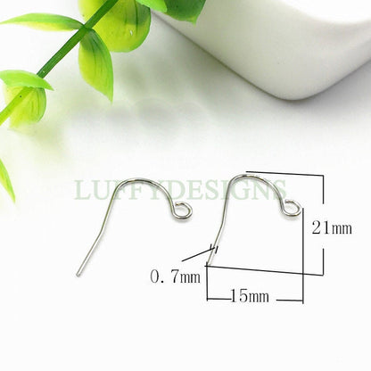 10pcs Gold Ear Wire Hooks, Earring Hooks, Earring Findings, 316L Stainless Steel Hypo Allergenic French Hooks, Earring Wires, Fish Hooks