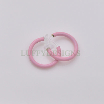 20pcs Clip On Luminous Fake Nose Ring /Lip Ring /Earring, Spring Action Fake Hoops, No Piercing Luminescent Earring/ Nose Ring /Lip Ring
