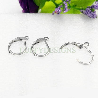 10pcs Gold Ear Wire Hooks, Earring Hooks, Earring Findings, 316L Stainless Steel Hypo Allergenic French Hooks, Earring Wires, D Hooks