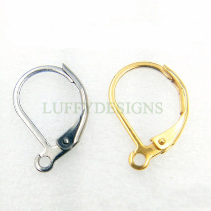 10pcs Gold Ear Wire Hooks, Earring Hooks, Earring Findings, 316L Stainless Steel Hypo Allergenic French Hooks, Earring Wires, D Hooks