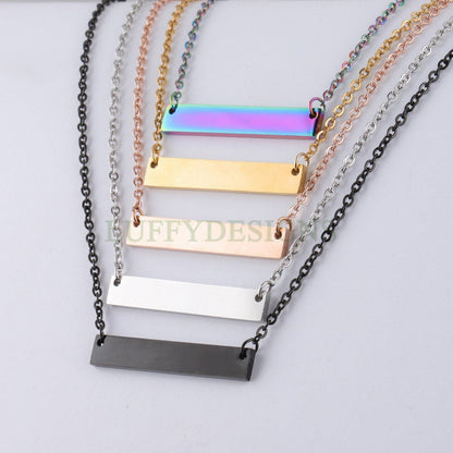 Blank bar necklace