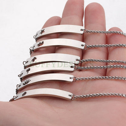5pcs Bar Bracelet Blank, Bar Bracelet Supplies, Gold Stainless Steel Blanks, Ready to Stampe, DIY Engraving Bracelet, Stamping Blank