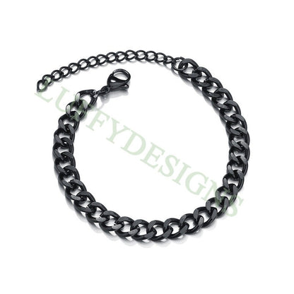5pcs Gold Cuban Link Chain Bracelet, Miami Cuban Curb Links, Cuban Men Bracelet, Women Bracelet, Gift for Men, Gold plated Stainless Steel
