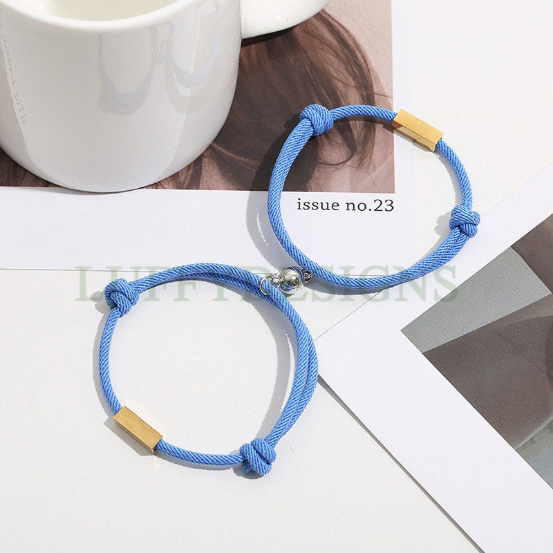 10pcs Blank Personalized Couples Bracelet, Custom Name Jewelry, Blank Magnetic Bracelet,Anniversary Bracelet Supplies,DIY Engraving Supplies