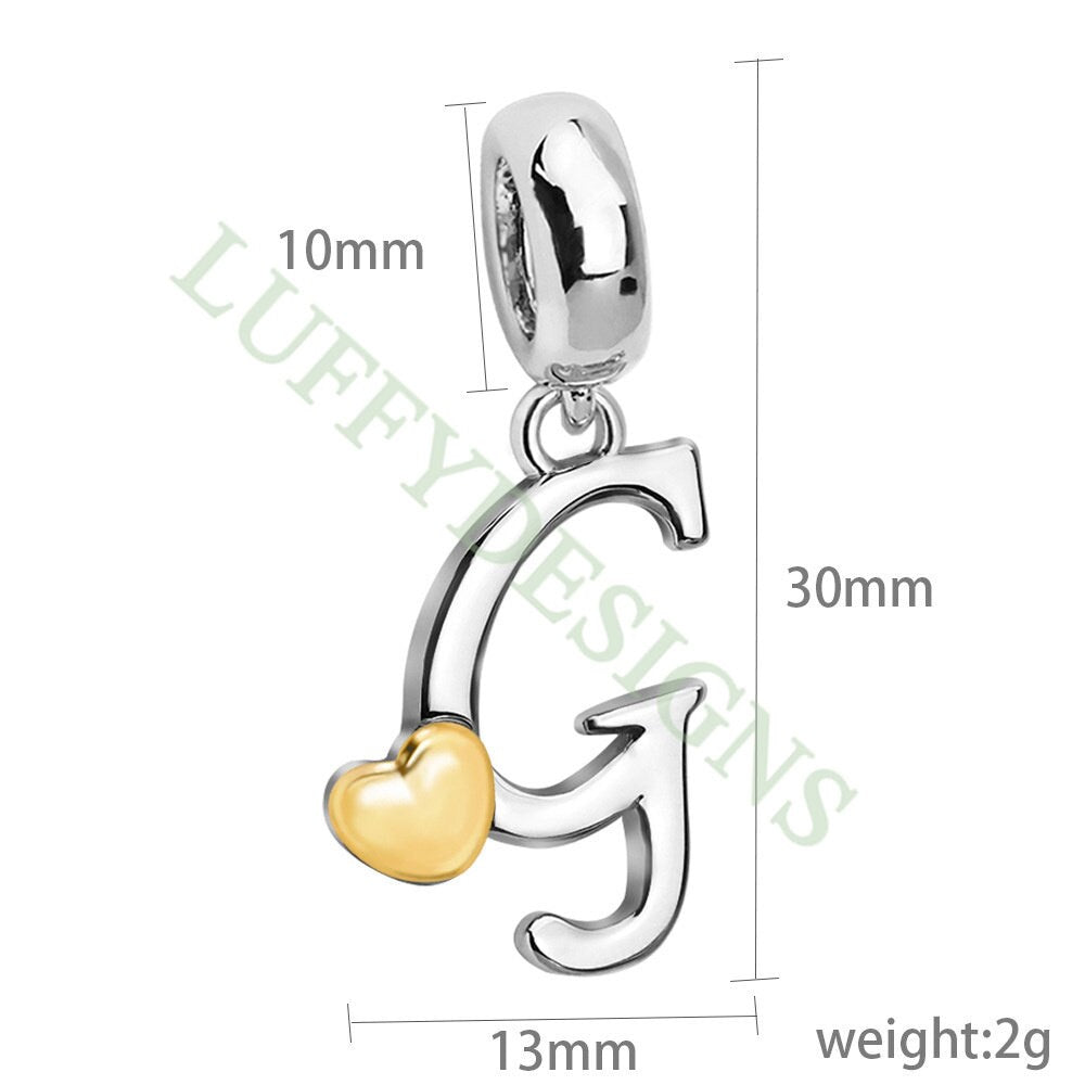 Initial Heart Charm