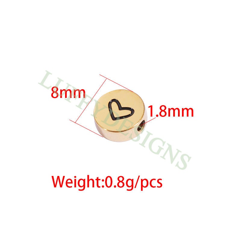 10pcs 3D Heart Charms 8mm, Gold /Rose Gold Stainless Steel Heart, Open Heart Beads Pendant, Tiny Heart Findings, Jewelry Making Supplies