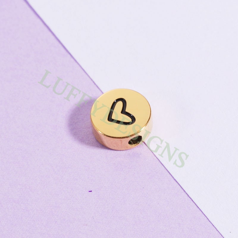 10pcs 3D Heart Charms 8mm, Gold /Rose Gold Stainless Steel Heart, Open Heart Beads Pendant, Tiny Heart Findings, Jewelry Making Supplies