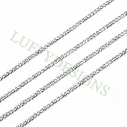 16ft/5m Mens NK 1:1 Curb Chain 3-5mm, Gold plated Stainless Steel, Unfinished Hip Hop Cool Chain, Curb Cuban Bulk Chains Necklace Supplies