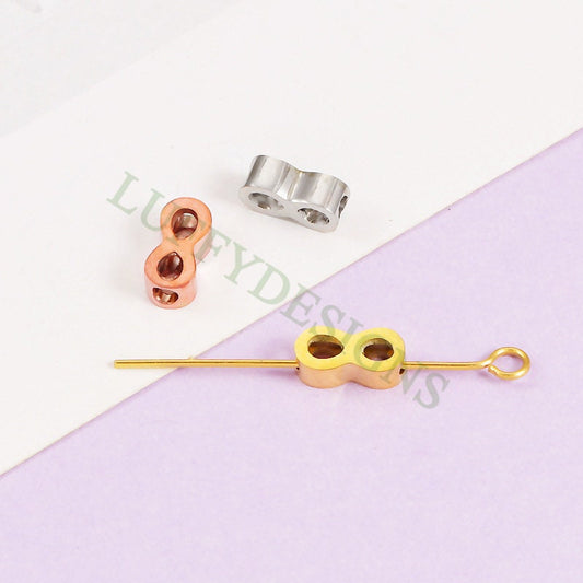 10pcs Infinity Beads Charm, Infinity Beads 8mm, Infinity Beads Pendant, Small Infinity Charm, Stainless Steel Charm, Infinity Link