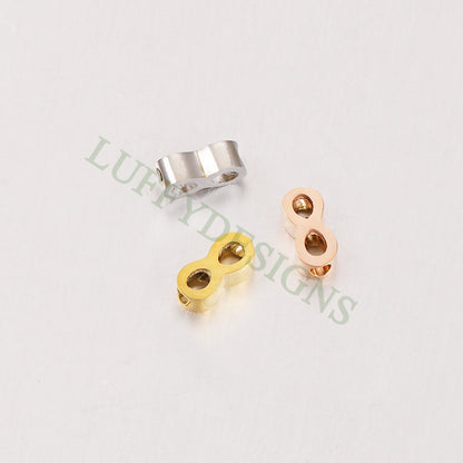 10pcs Infinity Beads Charm, Infinity Beads 8mm, Infinity Beads Pendant, Small Infinity Charm, Stainless Steel Charm, Infinity Link
