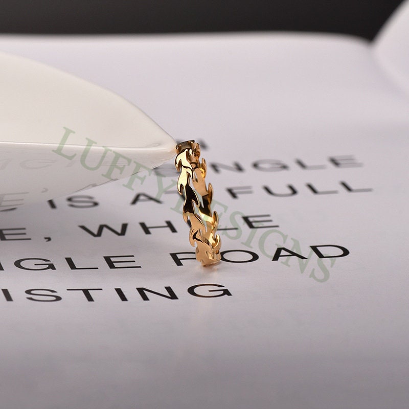 5pcs Olive Leaves Ring, Vine Plant Ring, Leaves Jewelry, Simple Leaves Ring, Dainty Delicate Ring, Gold Minimalist Ring, Gold Steel Ring