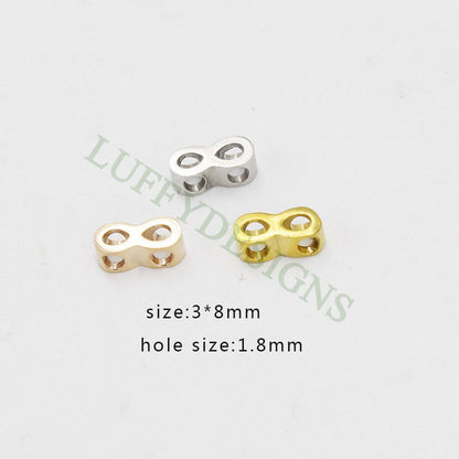 10pcs Infinity Beads Charm, Infinity Beads 8mm, Infinity Beads Pendant, Small Infinity Charm, Stainless Steel Charm, Infinity Link