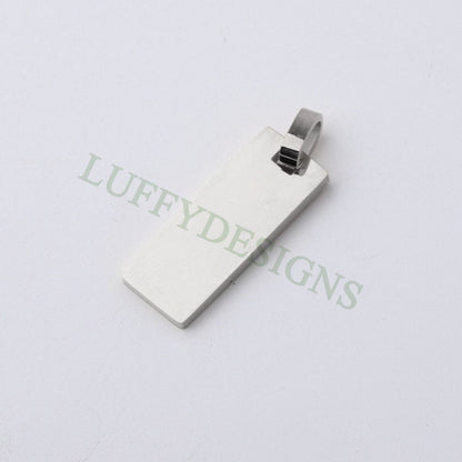 5pcs Gold Rectangle Charm Pendant, Rectangle Pendant Blank, DIY Engraving Supplies, Ready to Engrave, 18K Gold plated 316L Stainless Steel