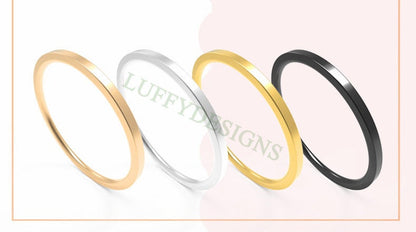 10pcs Gold Thin Ring, Dainty Ring, Gold Minimalist Ring, Stacking Ring, Simple Matte Ring, 18K Gold Stainless Steel Ring, Wedding Band Ring