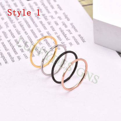 10pcs Gold Thin Ring, Dainty Ring, Gold Minimalist Ring, Stacking Ring, Simple Matte Ring, 18K Gold Stainless Steel Ring, Wedding Band Ring