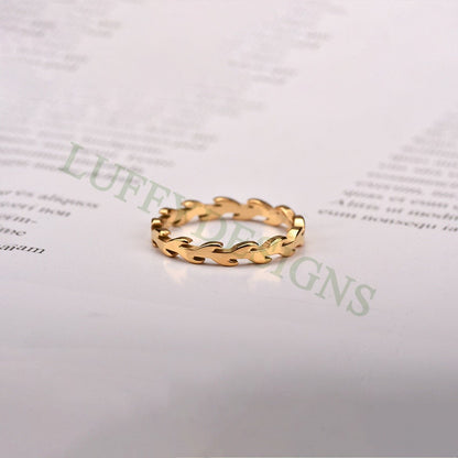 5pcs Olive Leaves Ring, Vine Plant Ring, Leaves Jewelry, Simple Leaves Ring, Dainty Delicate Ring, Gold Minimalist Ring, Gold Steel Ring