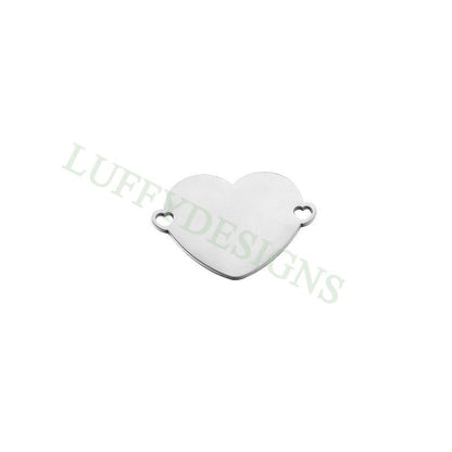 10pcs Heart Charms with Heart Loops, Large Love Charm, Gold /Rose Gold Stainless Steel Heart, Heart Charms Pendant, Love Charms Connector