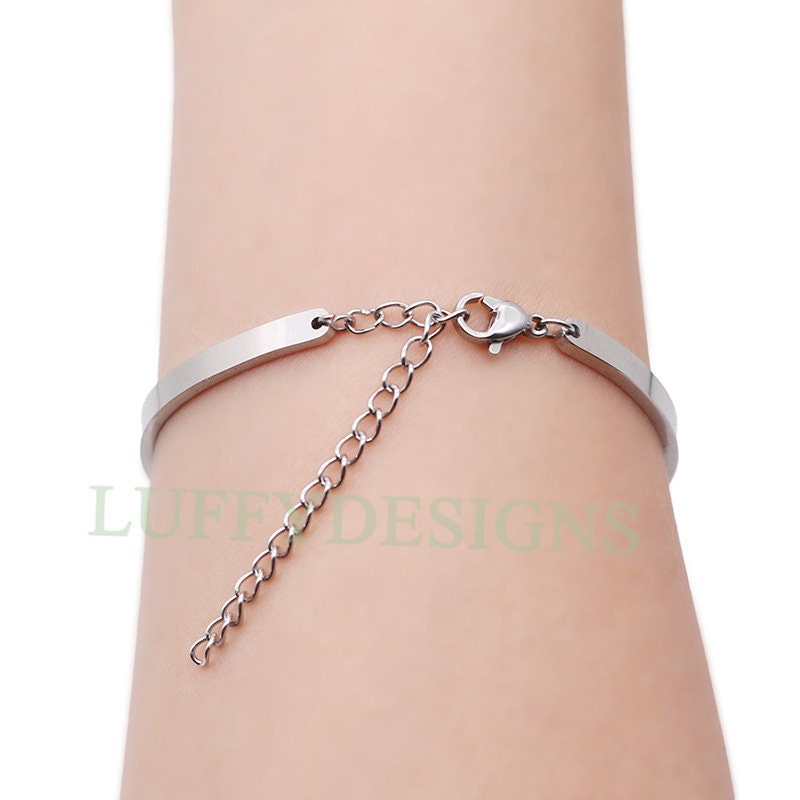 5pcs Steel Bracelet, Blank Bracelet Cuff, Bezel Bracelet Bangle, 18mm /20mm /25mm Round Setting, Bracelet Base Setting, Bangle Bezel Tray