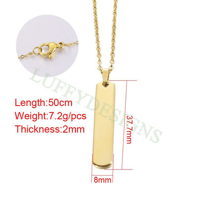 Bar Blank Necklace