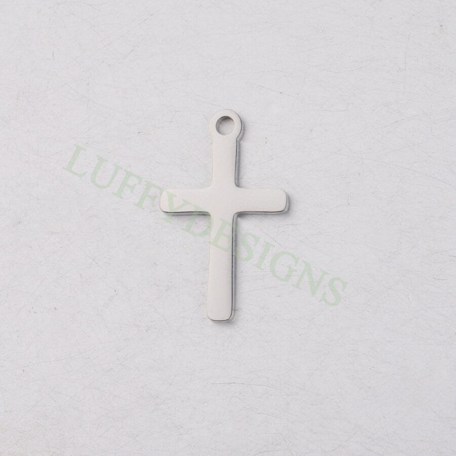 10pcs Cross Charm, Gold Cross Pendant, Christian Pendant, Communion Charm, Jesus Charm, Christian Charm,Catholic Charm,Mirror Polished Cross