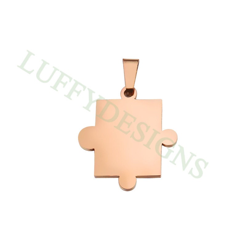 10pcs Autism Awareness Charms, Puzzle Piece Charms, 18K Gold plated Stainless Steel, Autism Research Findings, Autism Puzzle Pendant