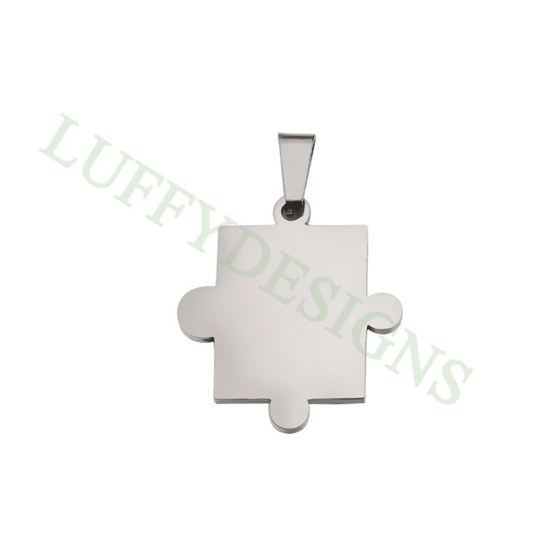 10pcs Autism Awareness Charms, Puzzle Piece Charms, 18K Gold plated Stainless Steel, Autism Research Findings, Autism Puzzle Pendant