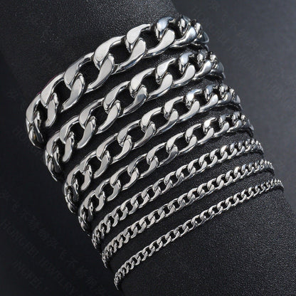 5pcs Gold Cuban Link Chain Bracelet, Miami Cuban Curb Links, Cuban Men Bracelet, NK 1:1 Curb Bracelet, Gift for Men, Gold Stainless Steel