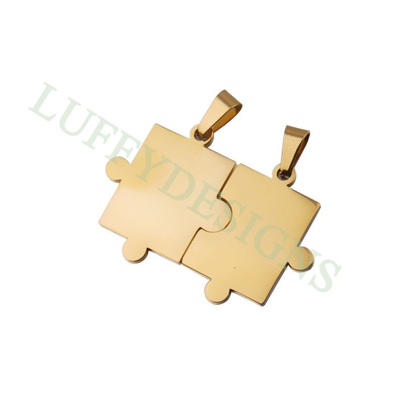 10pcs Autism Awareness Charms, Puzzle Piece Charms, 18K Gold plated Stainless Steel, Autism Research Findings, Autism Puzzle Pendant