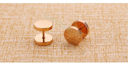 20pcs Dumbbell Earring Piercing, Round Stud Earrings For Women or Men, Stainless Steel Earring Findings, Screw Dumbbell Gothic Stud Earrings