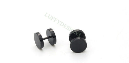 20pcs Dumbbell Earring Piercing, Round Stud Earrings For Women or Men, Stainless Steel Earring Findings, Screw Dumbbell Gothic Stud Earrings