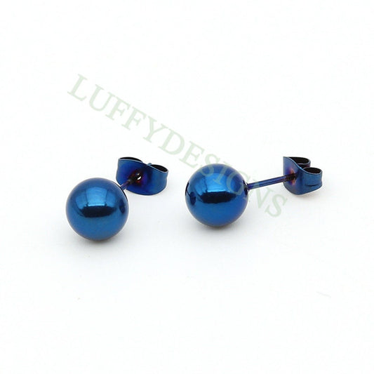20pcs Ball Post Earring, Ball Stud Earring, 316L Stainless Steel Post, 18K Gold Plated, Earring Findings, 2mm /3mm /4mm /5mm /6mm /8mm