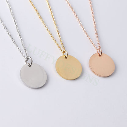 Custom round necklace