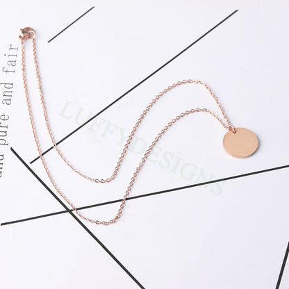 Custom round necklace
