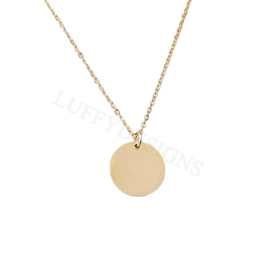 Custom round necklace