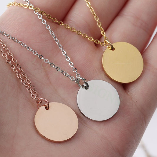 Custom round necklace